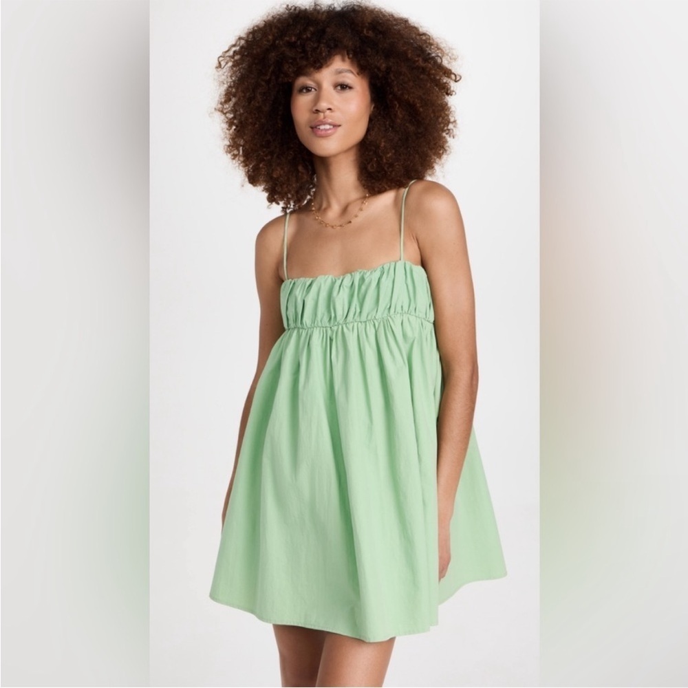 NWT O.P.T. One Pretty Thing Lynn Babydoll Mini Dress Green